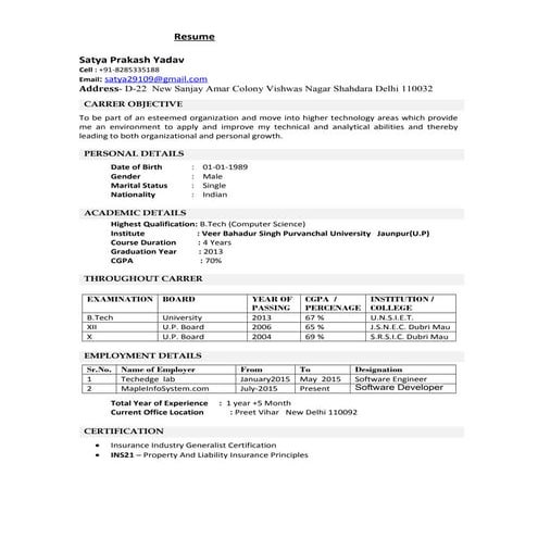 Abhinav resume | PDF