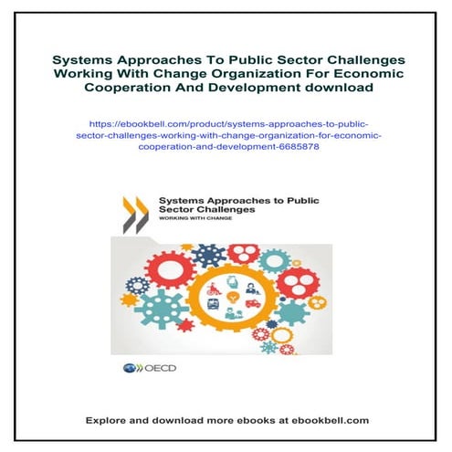Systems Approaches To Public Sector Challenges Working With Change Organizati...