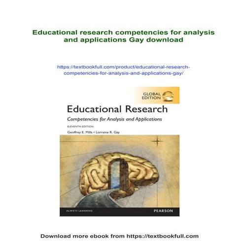 Educational research competencies for analysis and applications Gay