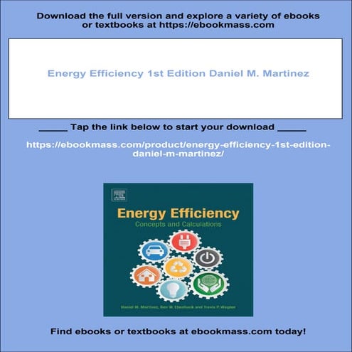 Energy Efficiency 1st Edition Daniel M. Martinez | PDF