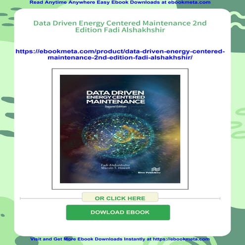 Data Driven Energy Centered Maintenance 2nd Edition Fadi Alshakhshir