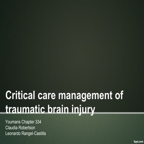 334 Critical care management in TBI