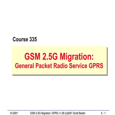 GSM 2.5G Migration