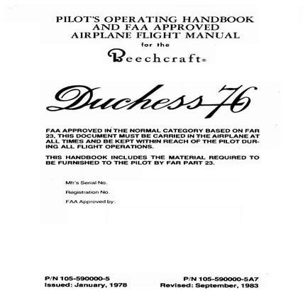 Beechcraft Duke B60 Checklist | PDF