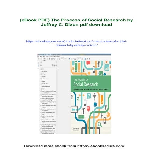 (eBook PDF) The Process of Social Research by Jeffrey C. Dixon
