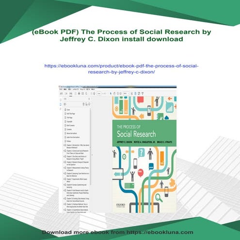 (eBook PDF) The Process of Social Research by Jeffrey C. Dixon