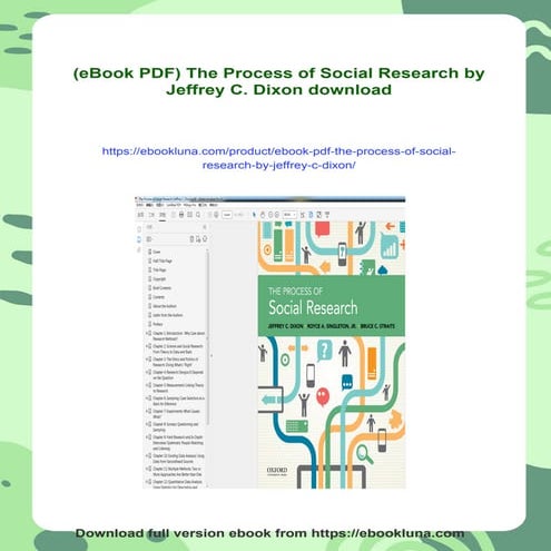 (eBook PDF) The Process of Social Research by Jeffrey C. Dixon