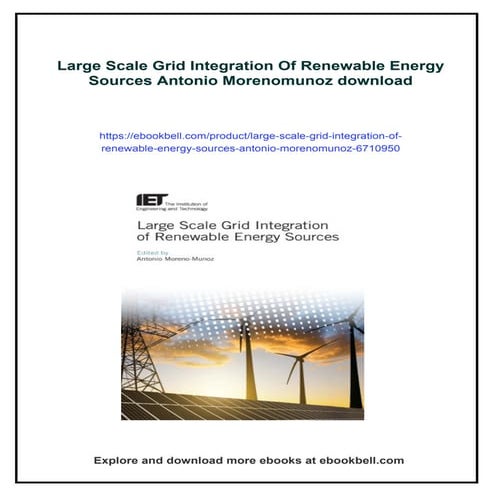 Large Scale Grid Integration Of Renewable Energy Sources Antonio ...