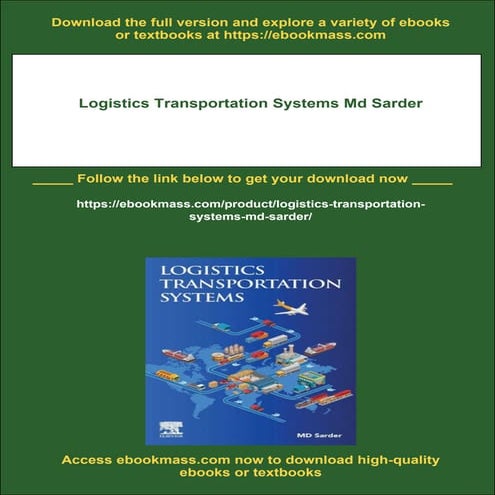 Logistics Transportation Systems Md Sarder | PDF