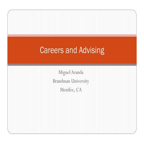 Careers and Advising