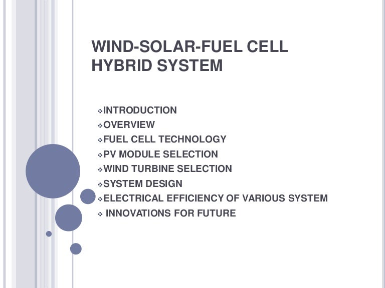 Wind Solar Fuel Cell Hybrid System