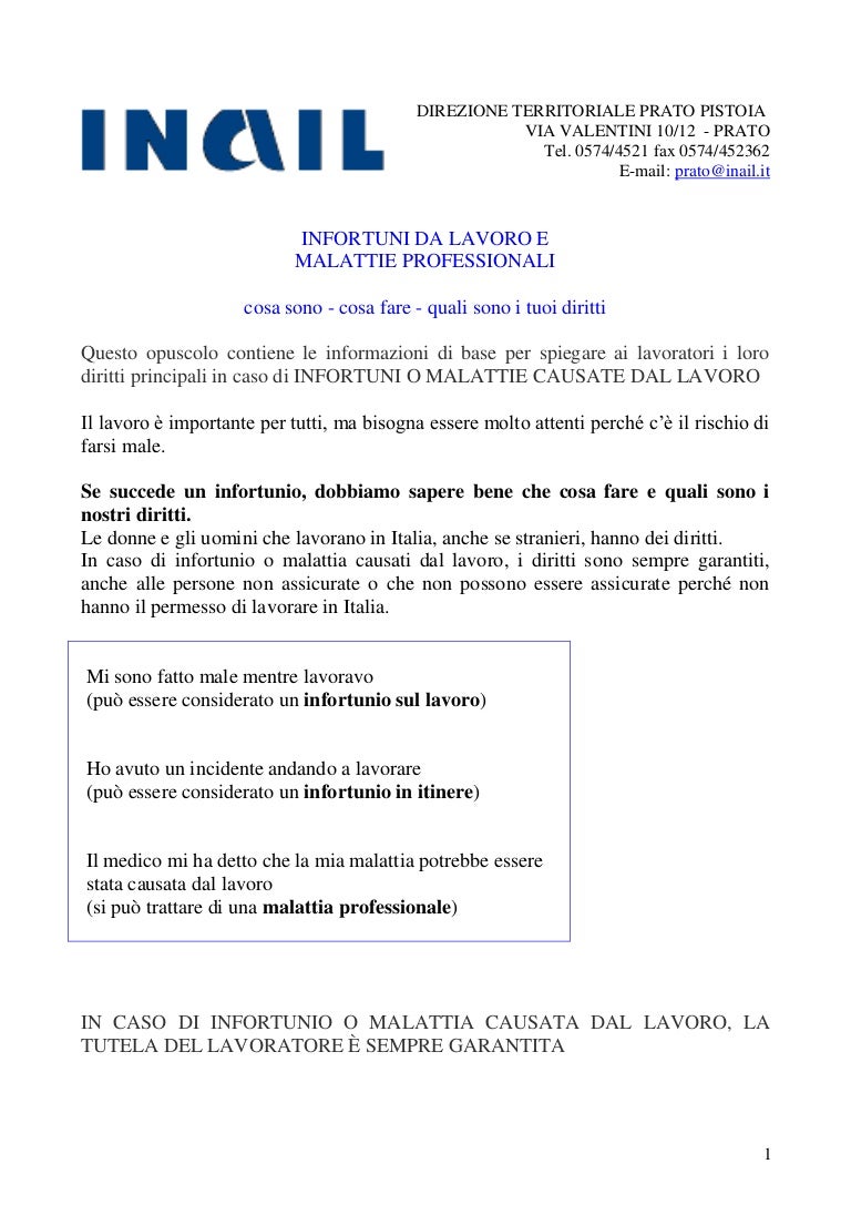 337 Inail Infortuni Sul Lavoro Ucm 143798