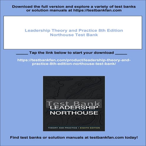 Leadership Theory and Practice 6th Edition Northouse Test Bank | PDF