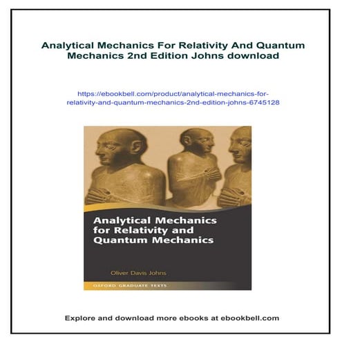 Analytical Mechanics For Relativity And Quantum Mechanics 2nd Edition ...