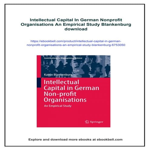Intellectual Capital In German Nonprofit Organisations An Empirical ...