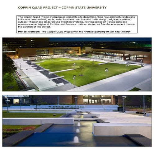 Project Photos - Coppin Quad | PDF