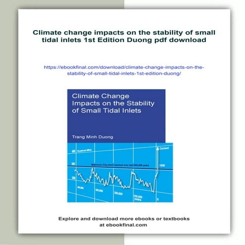 Climate change impacts on the stability of small tidal inlets 1st Edition Duong