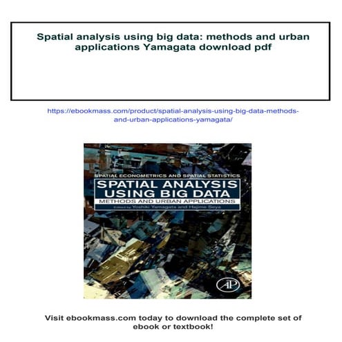 Spatial analysis using big data: methods and urban applications ...