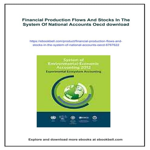 Financial Production Flows And Stocks In The System Of National ...