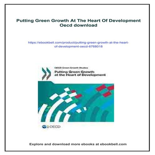 Putting Green Growth At The Heart Of Development Oecd | PDF