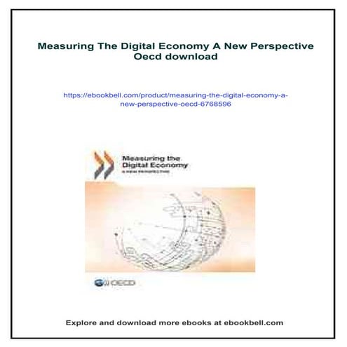 Measuring The Digital Economy A New Perspective Oecd | PDF