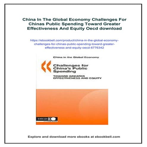 China In The Global Economy Challenges For Chinas Public Spending ...