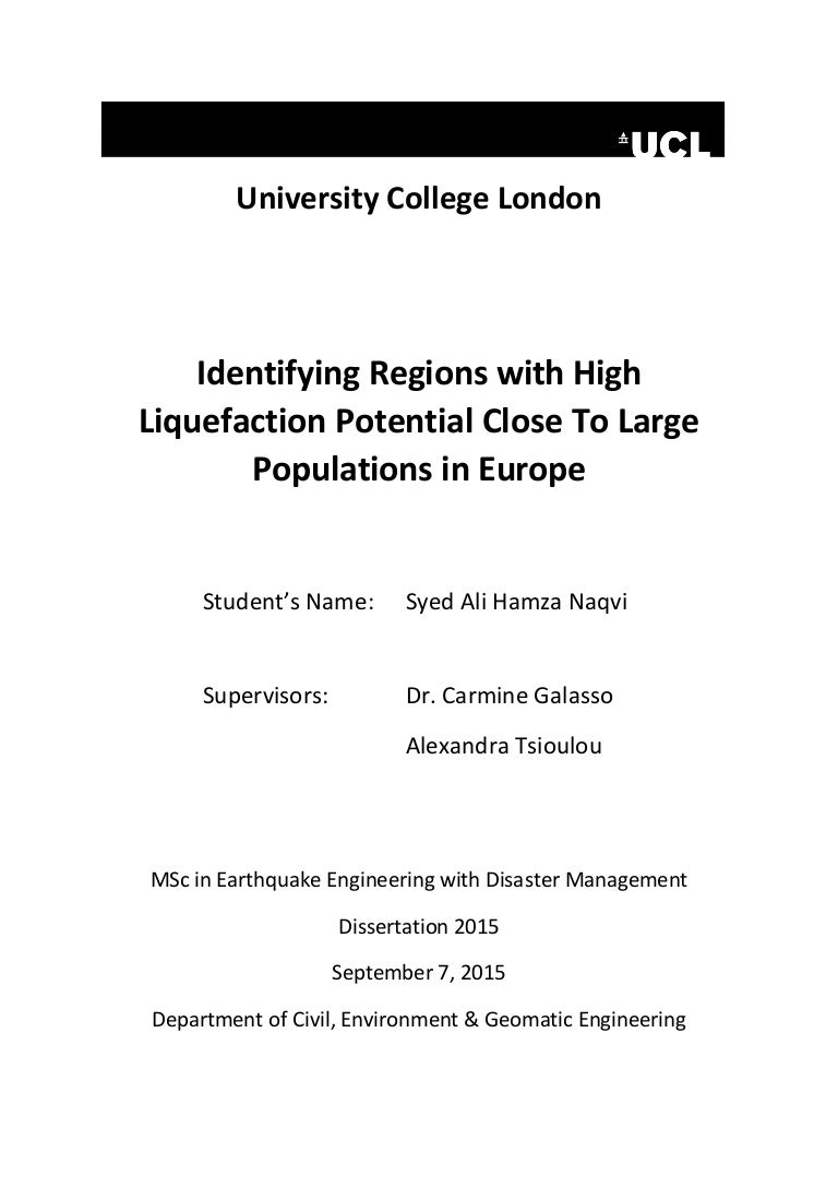 msc dissertation title page