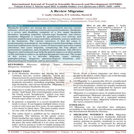 A Review Migraine | PDF