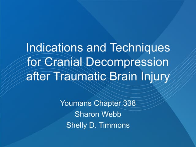 FTP Decompressive Craniotomy: How I do it? | PPTX