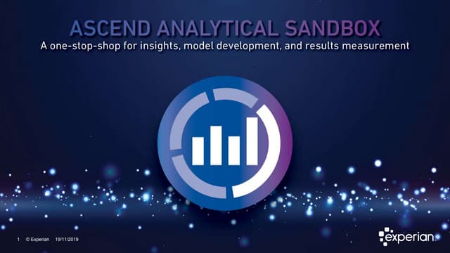 Ankit Sinha, Experian - Ascend Analytical Sandbox - #H2OWorld