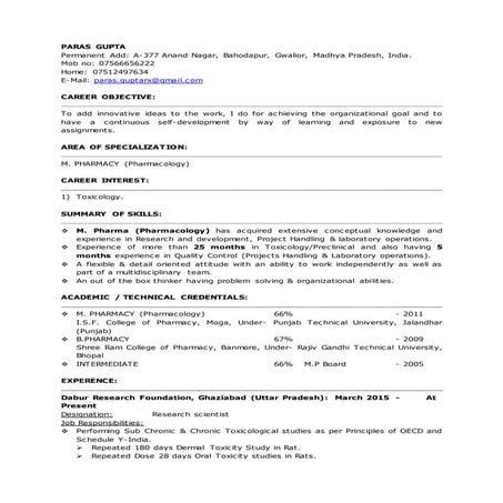 Paras new CV`..