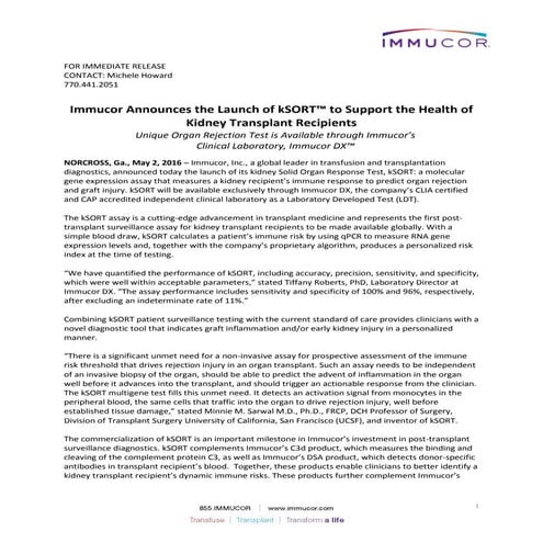 Press Release - kSORT Launch vF