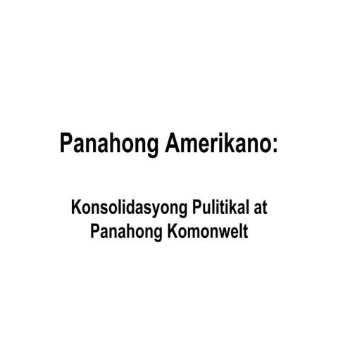 33 panahong amerikano pulitikal