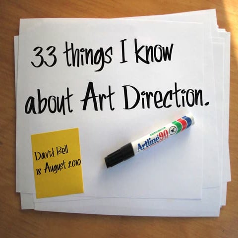 '33 things I know about Art Direction'