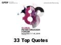 The Entrepreneurial Society - 33 Top Quotes from Global Peter Drucker Forum 2016