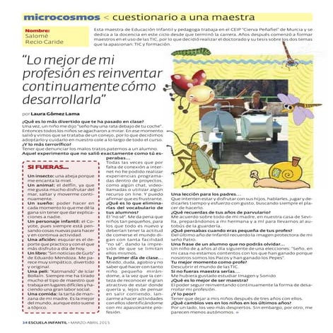 Entrevista revista escuela infantil