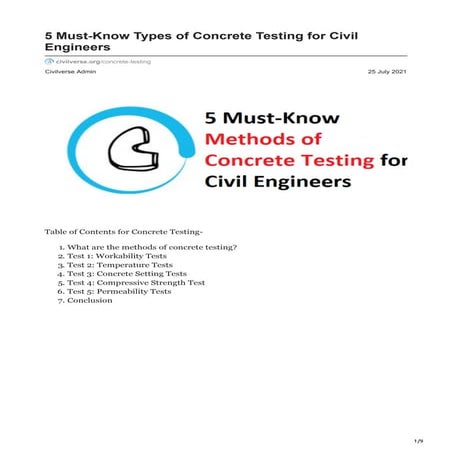 5 Must Know Types of Concrete Testing for Civil Engineers