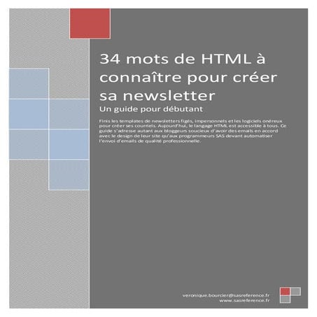 34 Mots de html pour créer sa Newsletter