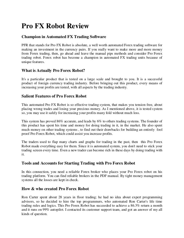 34 Pro Forex Robot Review - 