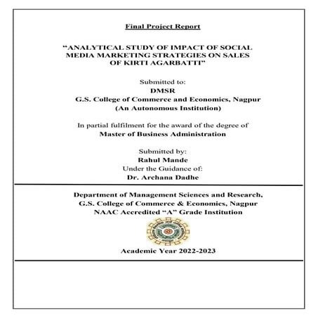 34-Rahul-Mande.pdf PROJECT REPORT MBA 4TH SEMESTER