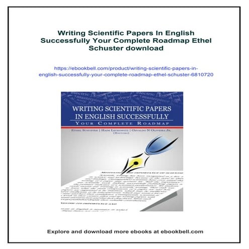 Writing Scientific Papers In English Successfully Your Complete Roadmap ...