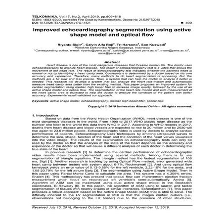 Improved echocardiography segmentation using active shape model and optical flow
