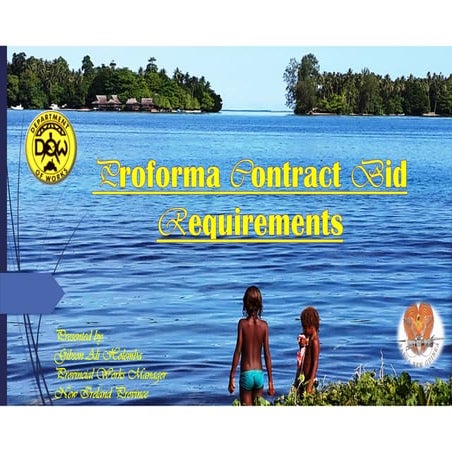 Proforma Contract Bid Requirements