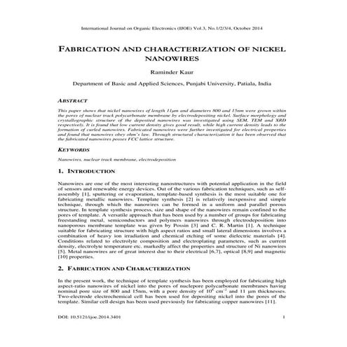 FABRICATION AND CHARACTERIZATION OF CONDUCTING POLYMER COMPOSITE | PDF