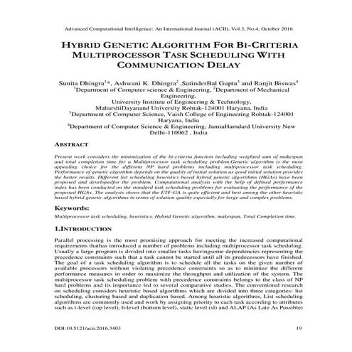   Advanced Computational Intelligence: An International Journal (ACII)  