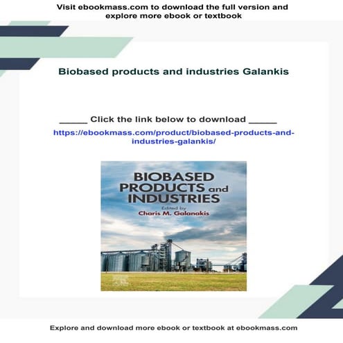 Biobased products and industries Galankis | PDF