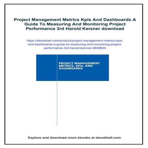 Project Management Metrics Kpis And Dashboards A Guide To Measuring And Monit...
