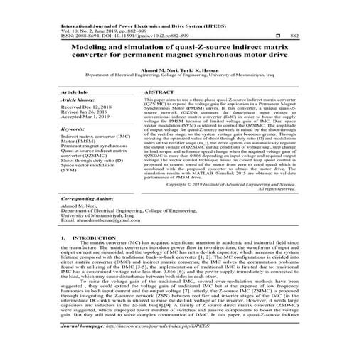 Modeling and simulation of quasi-Z-source indirect matrix converter for perma...