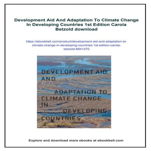 Development Aid And Adaptation To Climate Change In Developing ...