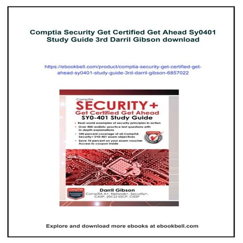 Comptia Security Get Certified Get Ahead Sy0401 Study Guide 3rd Darril Gibson